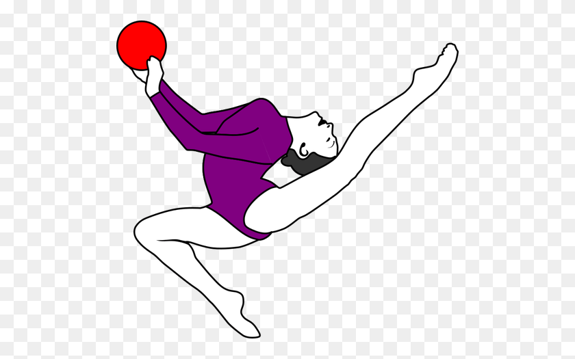 500x465 Ribbon Gymnastics Clipart, Explore Pictures - Volleyball Player Clipart