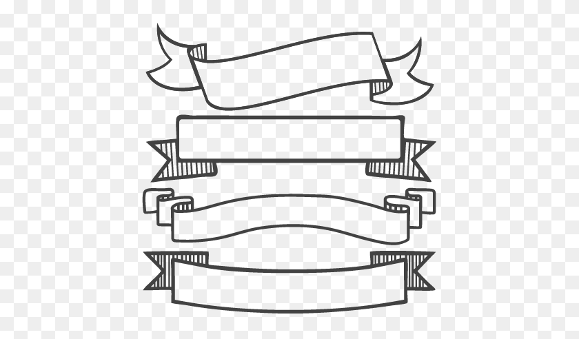 432x432 Ribbon Outline Banner Clip Art Free Vector For Free Download - Award Ribbon Clipart Black And White