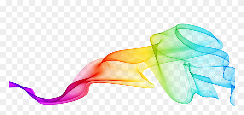 1349x580 Ribbon Rainbow Color Smoke Light Freetoedit - Rainbow Smoke PNG