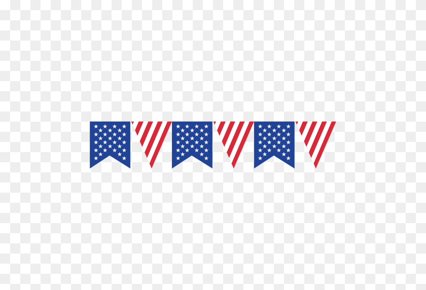 512x512 La Cinta Del Triángulo De La Bandera De Estados Unidos Bunting - Bandera De Estados Unidos Png