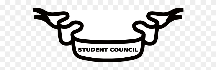 600x212 Ribbon With Ends Clip Art - Student Council Clipart