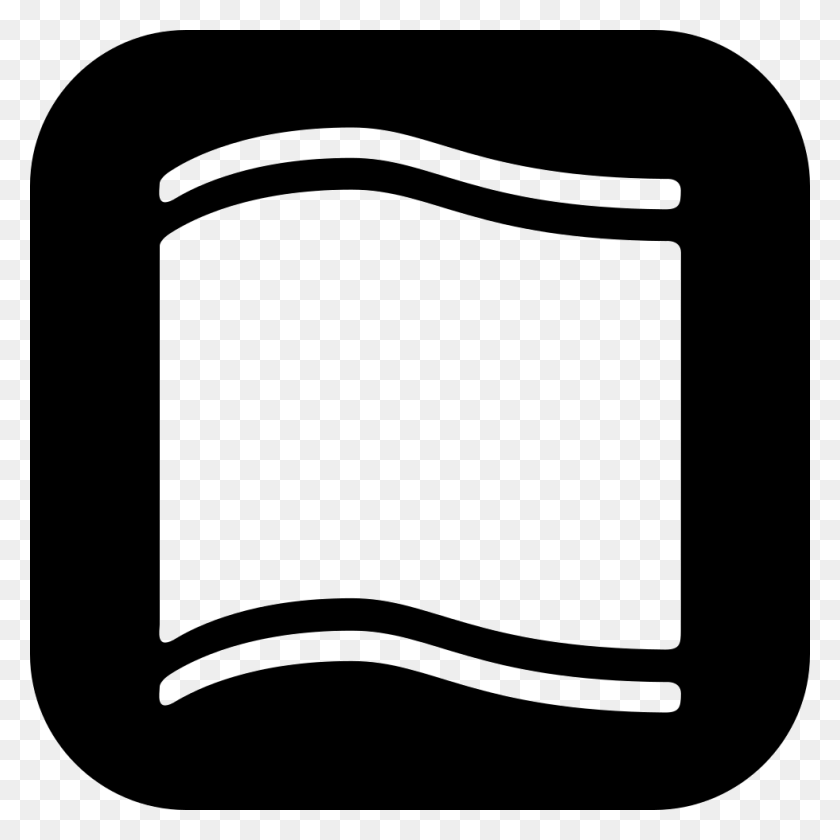 980x980 Ribbon With Lines Border In A Rounded Square Png Icon Free - Rounded Square PNG