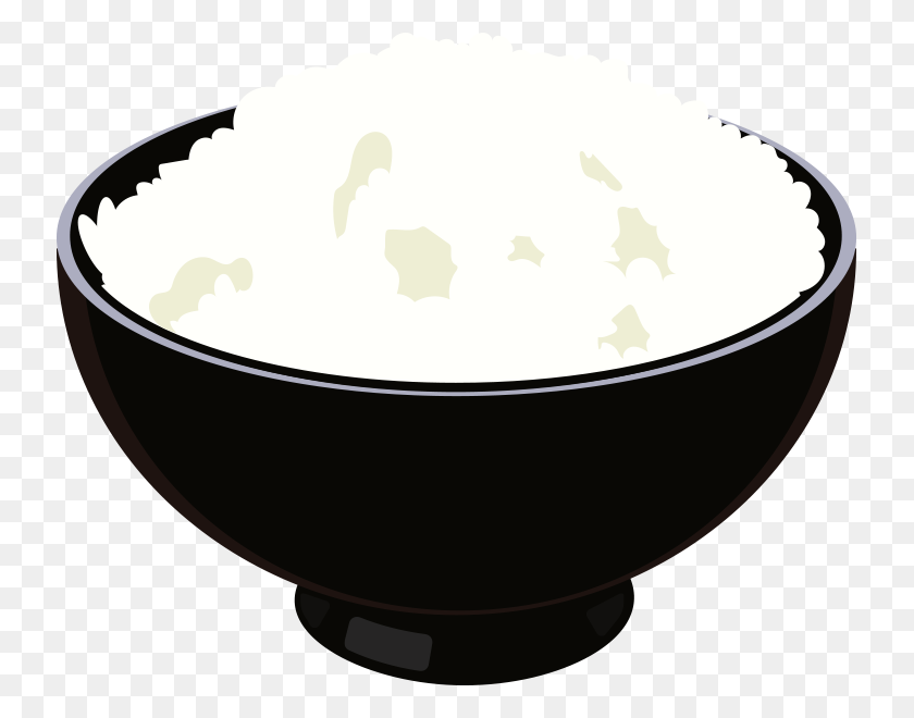 735x600 Rice Clipart Steam Rice - Bowl Of Rice Clipart
