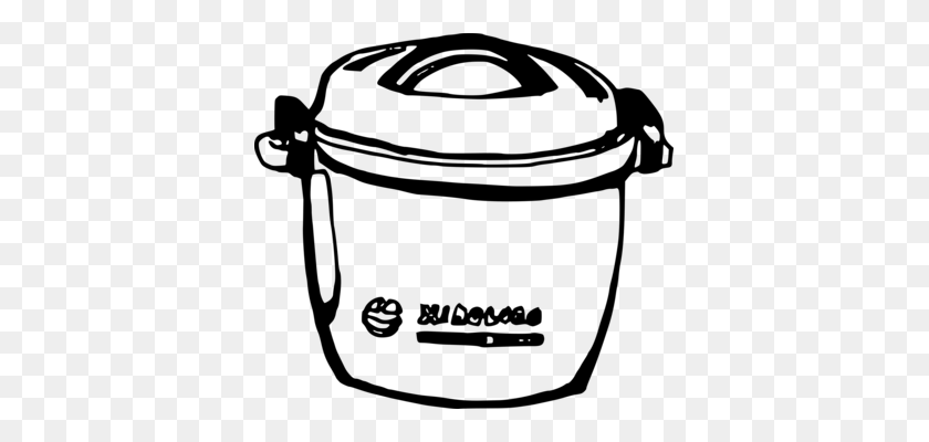 379x340 Rice Cookers Cooking Ranges - Rice Clipart Black And White