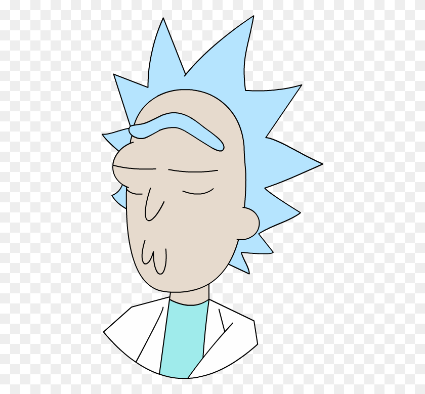 438x719 Rick And Morty - Rick Face PNG