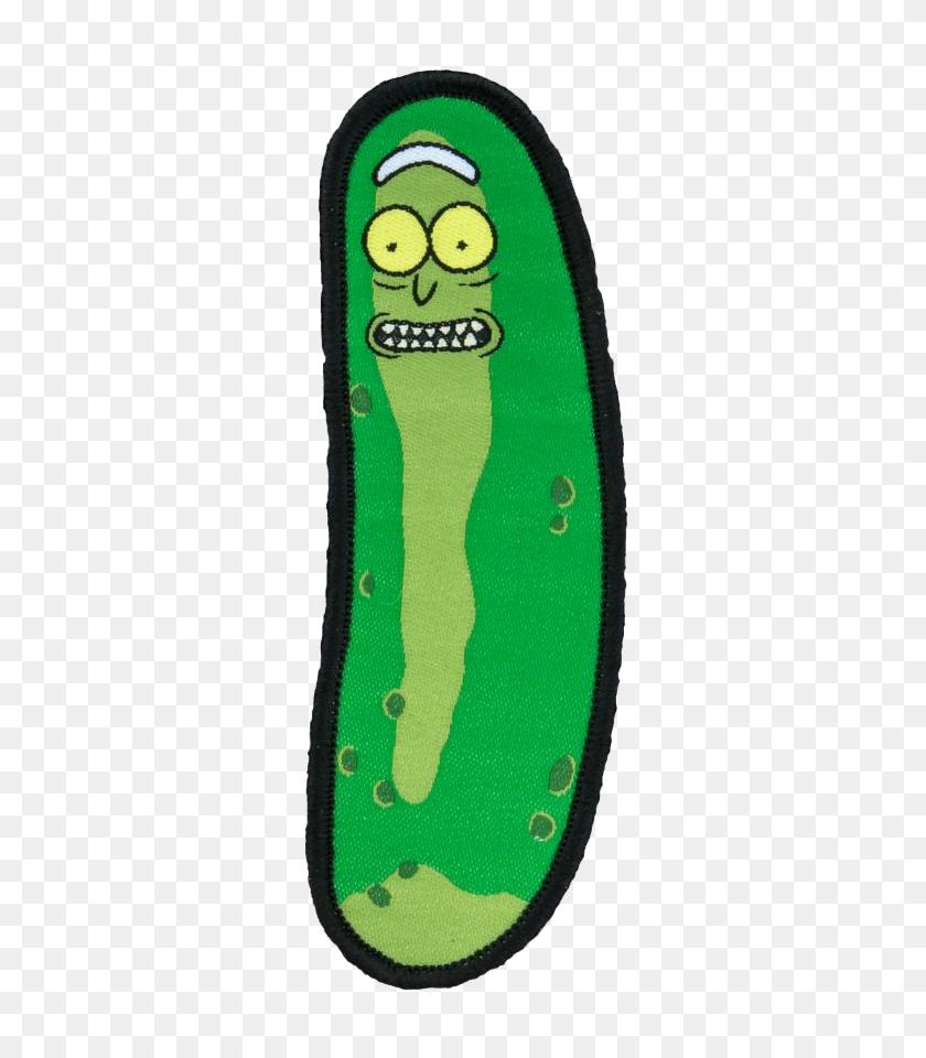 394x900 Rick And Morty Pickle Rick Embroidered Patch - Pickle Rick PNG