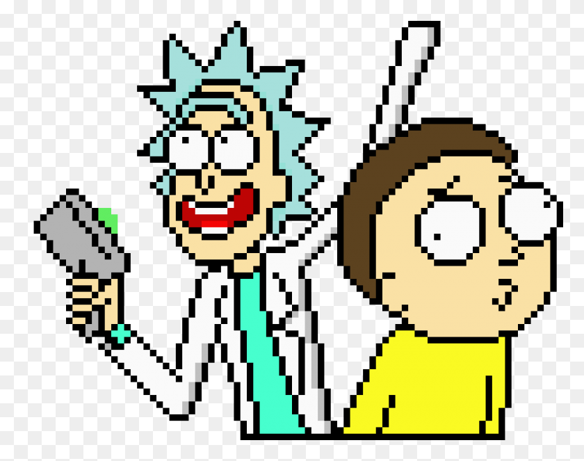 840x650 Rick And Morty Pixel Art Pixel Art Maker - Rick And Morty Clipart