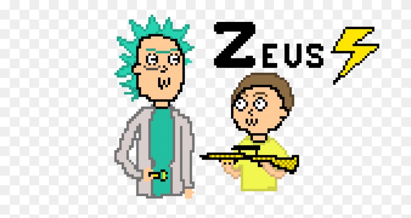 1570x780 Rick And Morty With Tasers Pixel Art Maker - Rick Face PNG