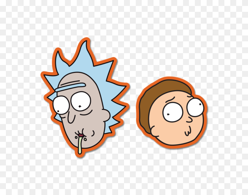 600x600 Rick And Morty Zoned Out Sticker Pair Burubado - Rick And Morty Clipart