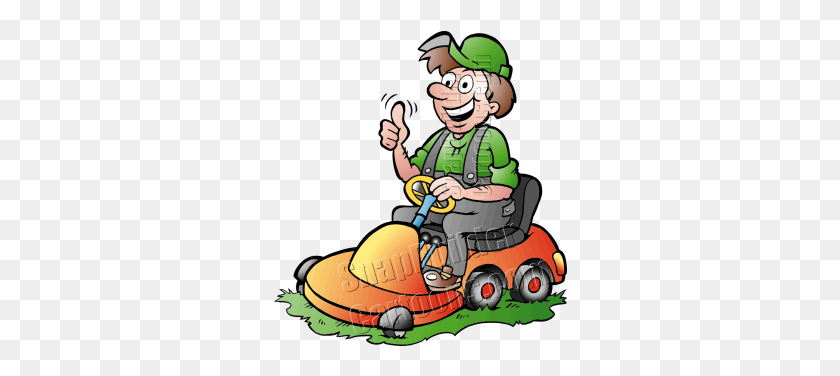 294x316 Riding Lawn Mower Cartoon - Riding Lawn Mower Clip Art