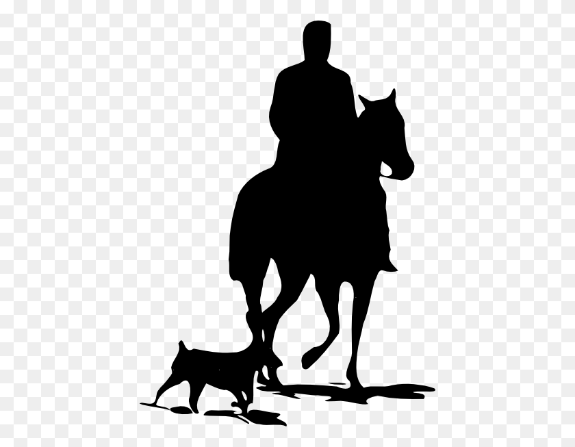 432x593 Montar El Caballo Silueta Clipart - Ride A Horse Clipart