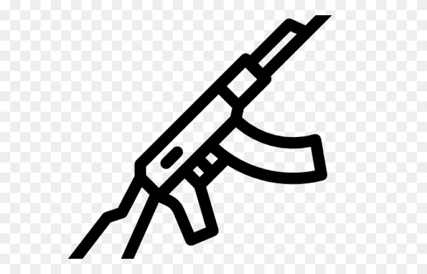 640x480 Rifle Clipart - Pistol Clipart Black And White