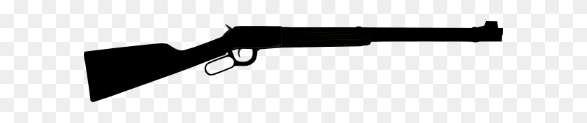600x116 Rifle Clipart - Guns Clipart Black And White