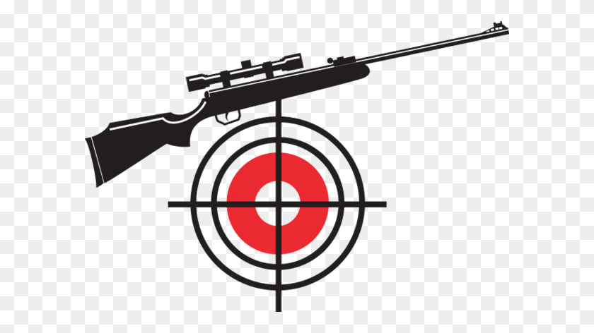 600x412 Rifle Target Clip Art From Rifle - Rifle Clipart