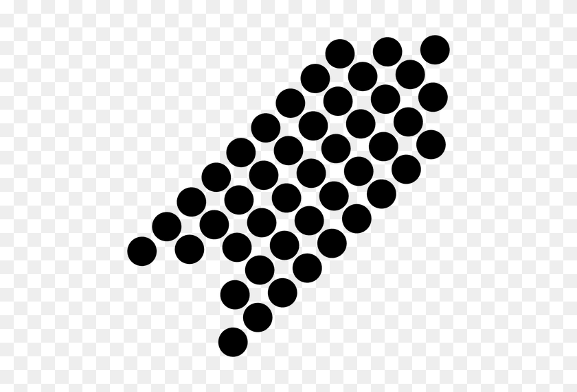 512x512 Right Corner Dots Arrow - White Dot PNG