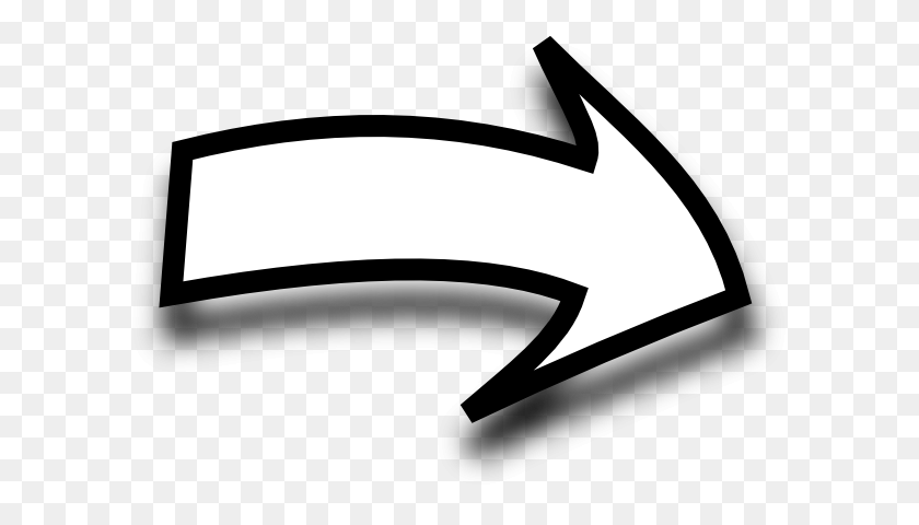 600x420 Right Curved White Arrow Png - White Curved Arrow PNG