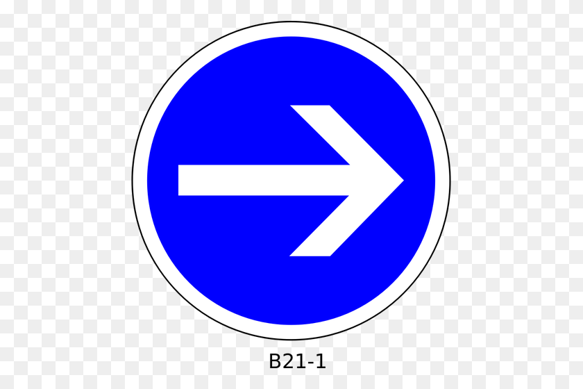 461x500 Right Direction Only Traffic Order Sign Vector Clip Art Public - Regulation Clipart
