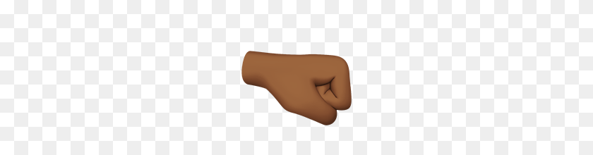 160x160 Right Facing Fist Medium Dark Skin Tone Emoji On Apple Ios - Fist Emoji PNG