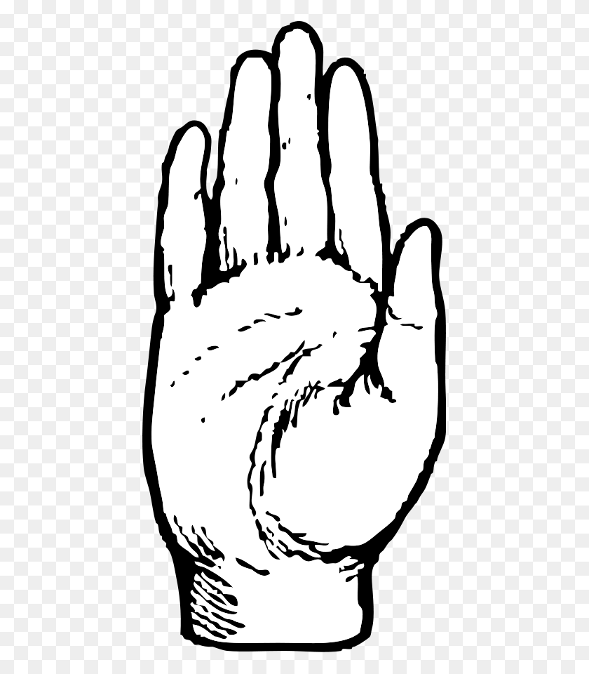 433x900 Right Hand Png Large Size - Be Honest Clipart