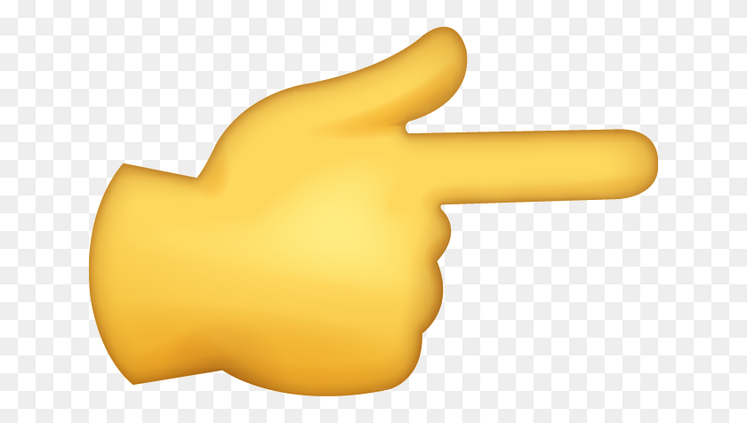 641x416 Правый Указатель Emoji - Кончик Пальца Png