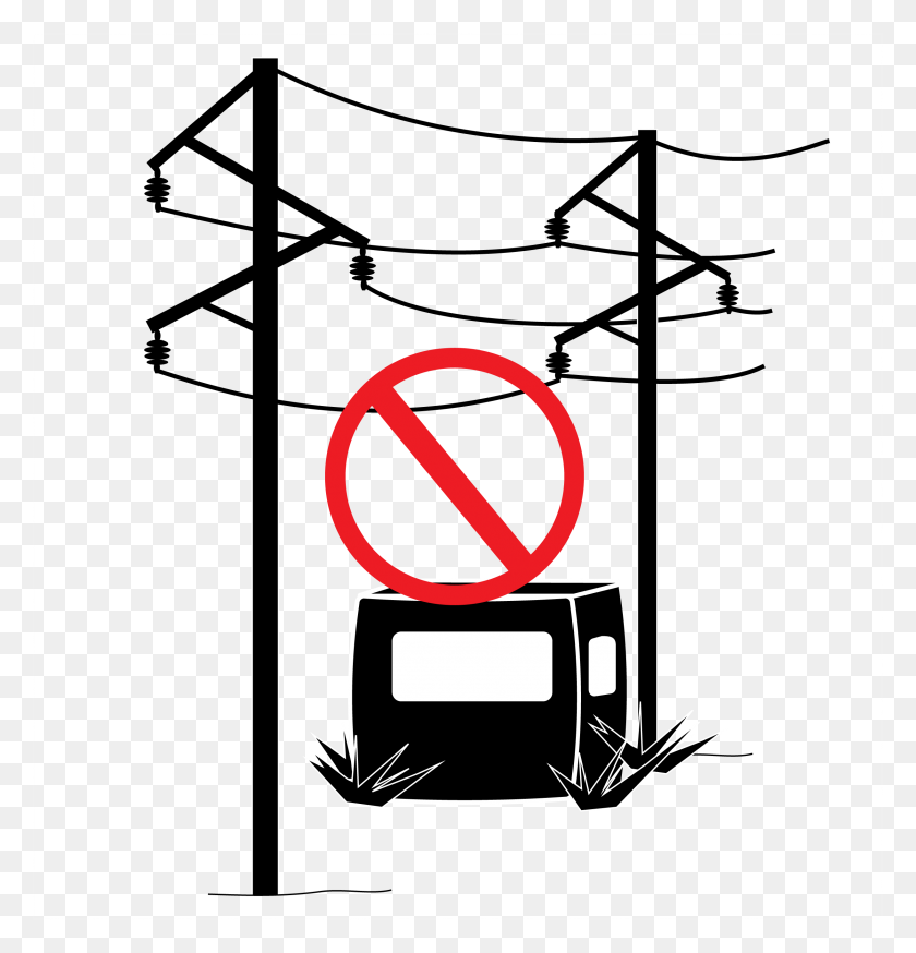2447x2556 Right Of Way Safety Energizing Safety - Power Lines PNG