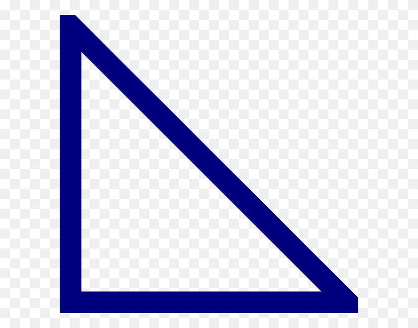 600x600 Triángulo Rectángulo Clipart - Triángulo Azul Png