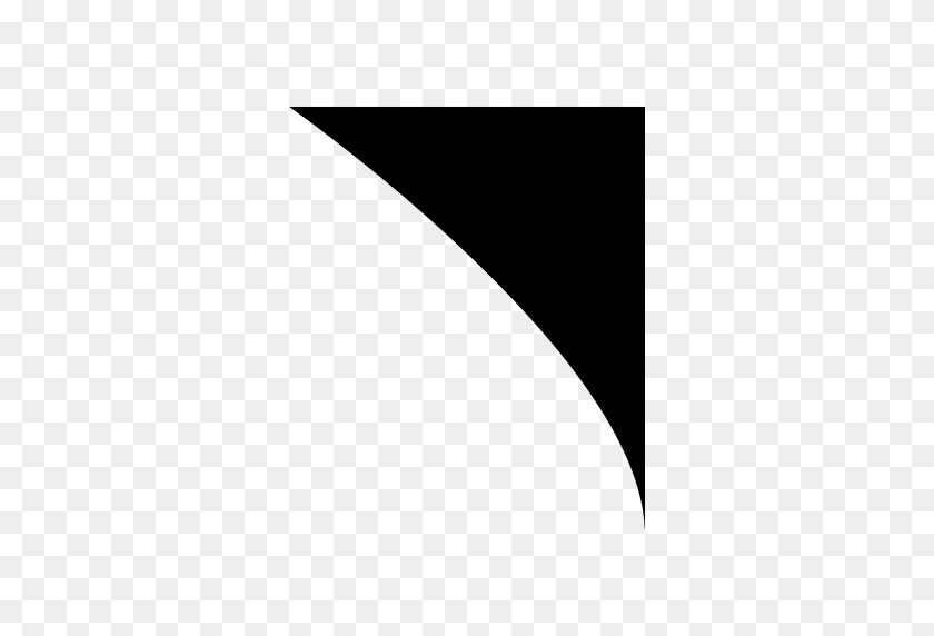 512x512 Right Triangle, Flat, Monochrome Icon With Png And Vector Format - Right Triangle PNG