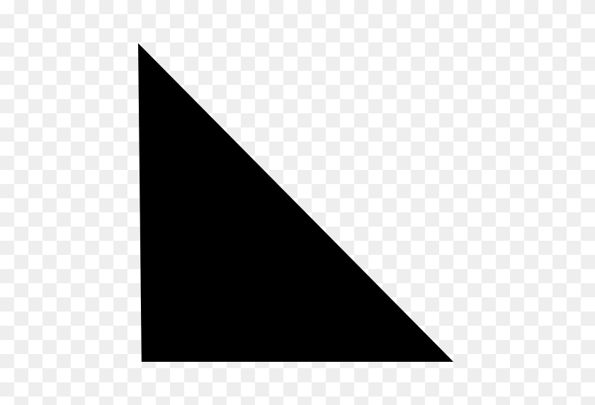 512x512 Right Triangle, Triangle Icon With Png And Vector Format For Free - White Triangle PNG