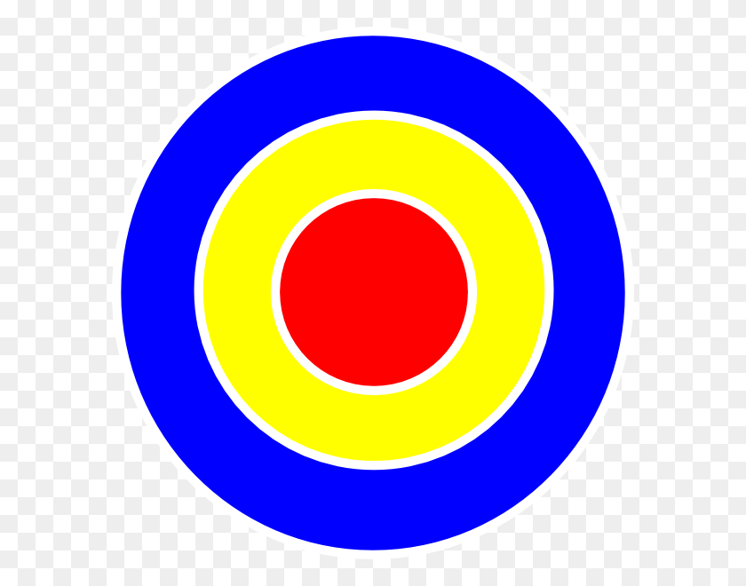 588x600 Ring Bulls Eye Png, Clip Art For Web - Archery Target Clipart