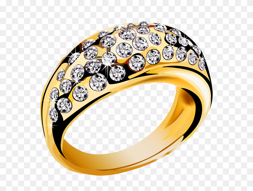 600x575 Ring Clipart Gold Ring - Wedding Ring Clipart