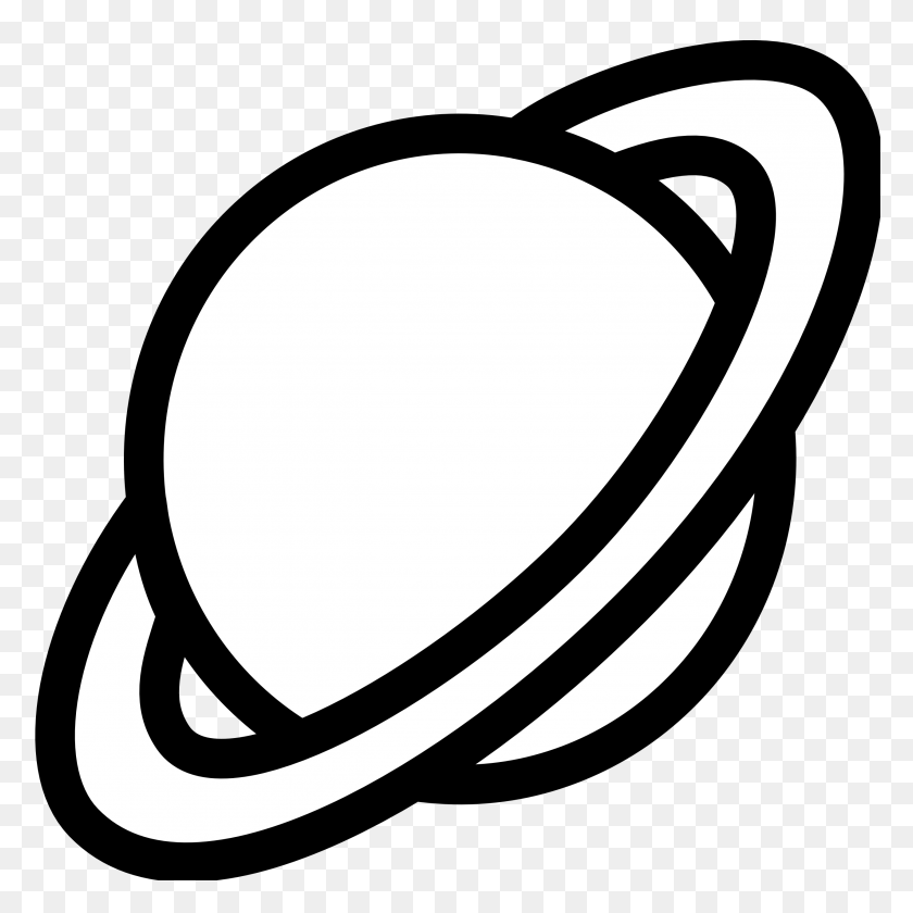 2555x2555 Кольцо Сатурн - Кольцо Клипарт Черно-Белое