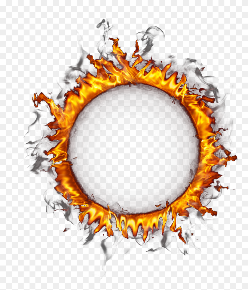 855x1012 Ring Of Fire Circle - Fire Circle PNG