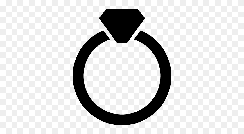 341x401 Ring With A Diamond Vector - Timer PNG