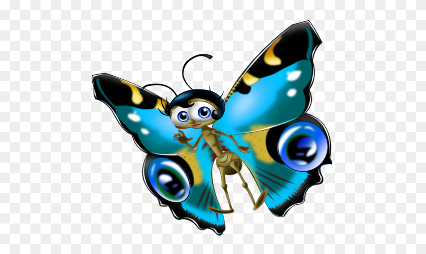 500x440 Risovannye Babochki Butterfly's Butterfly - Spirit Week Clipart