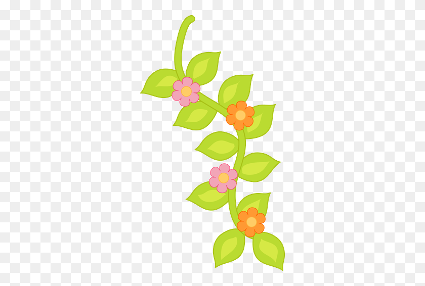 286x506 Risunki Easter, Flowers And Clip Art - Jungle Flowers Clipart