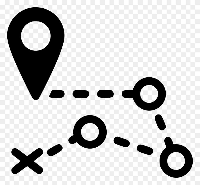 980x902 Road Pin Route Gps Destination Distance Map Png Icon Free - Map Icon PNG