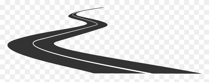 2400x835 Road Png Images, Highway Png Download - White Line PNG