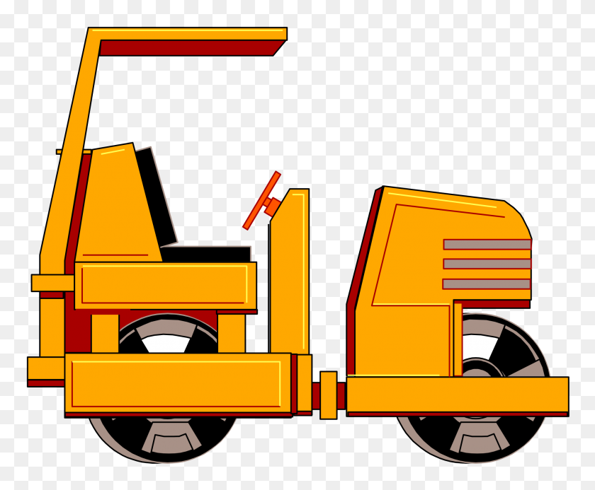 2000x1624 Road Roller - Road Construction Clipart