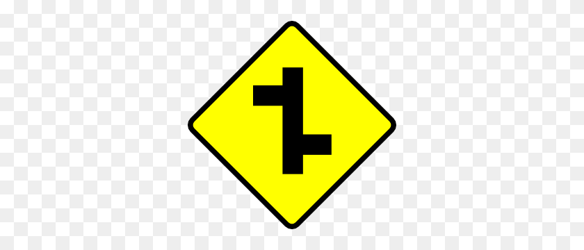 300x300 Road Sign Junction Clip Art - Road Sign Clipart