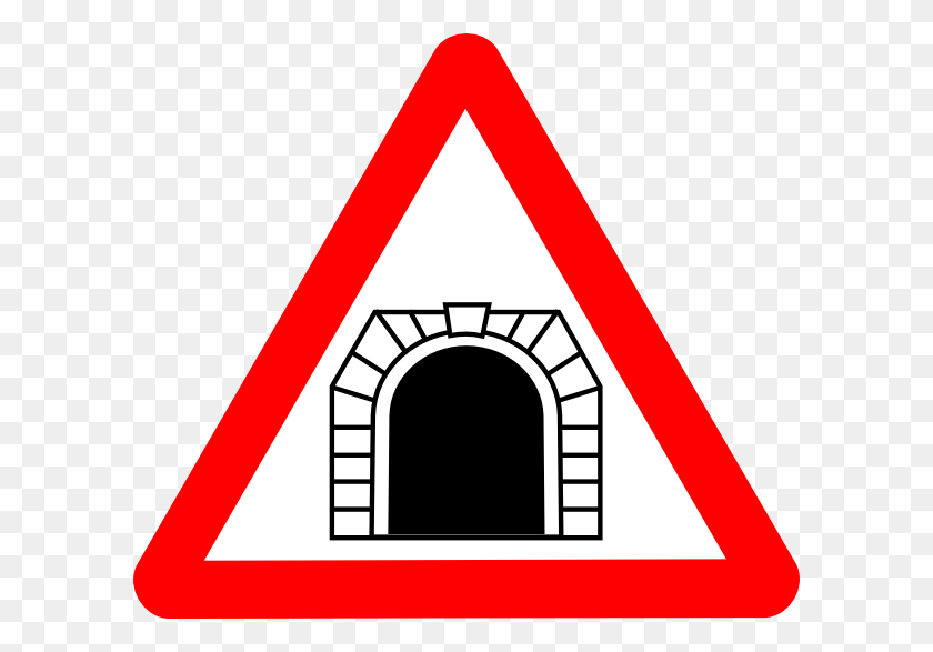 600x527 Road Signs Clip Art - Tunnel Clipart