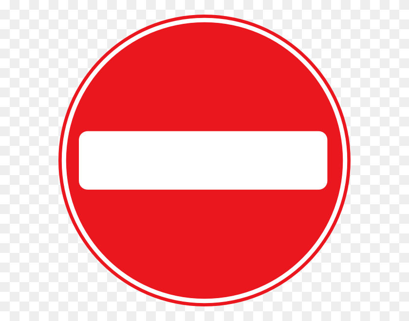 600x600 Road Signs Clip Art - Do Not Enter Sign PNG
