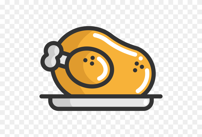 512x512 Roast Chicken Png Icon - Chicken Cartoon PNG