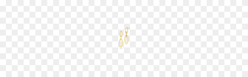200x200 Roberto Coin Chic And Shine Small Link Earrings - Gold Shine PNG