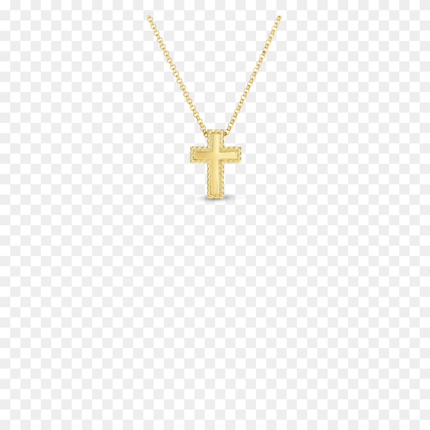 1600x1600 Золотая Монета Роберто Маленький Кулон Крест Принцессы - Ожерелье Крест Png