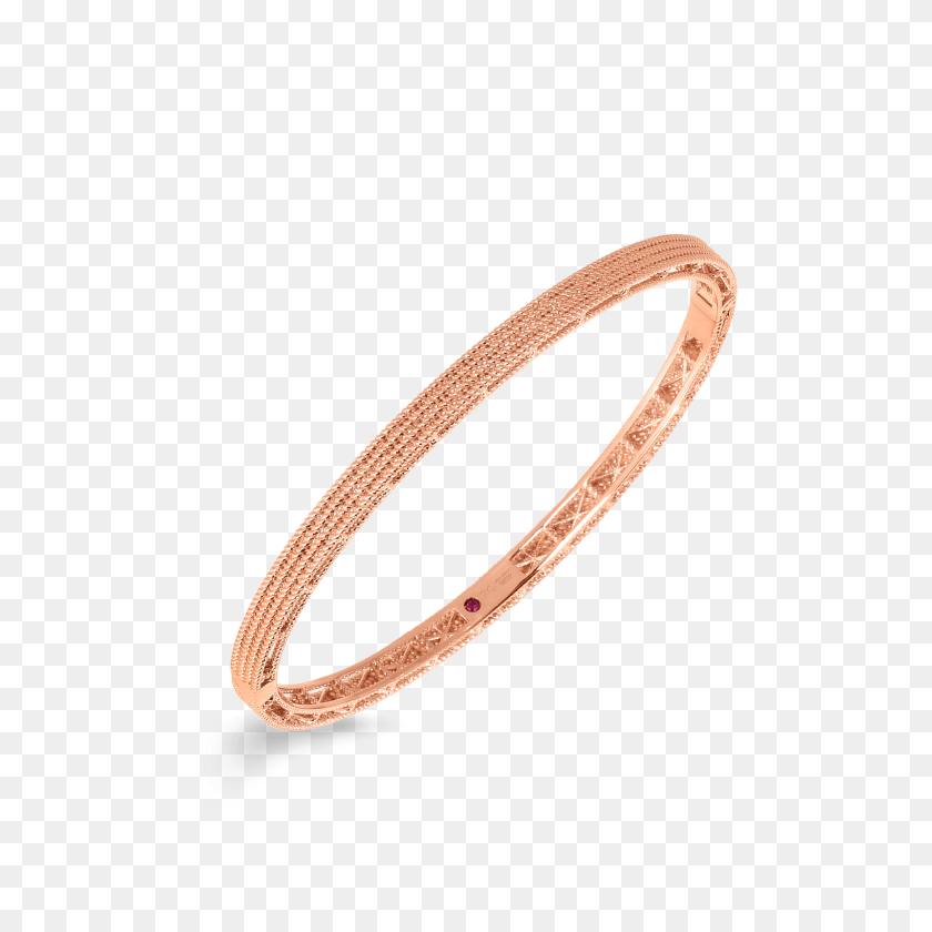 1600x1600 Roberto Coin Rose Gold Barocco Oval Bangle - Rose Gold PNG