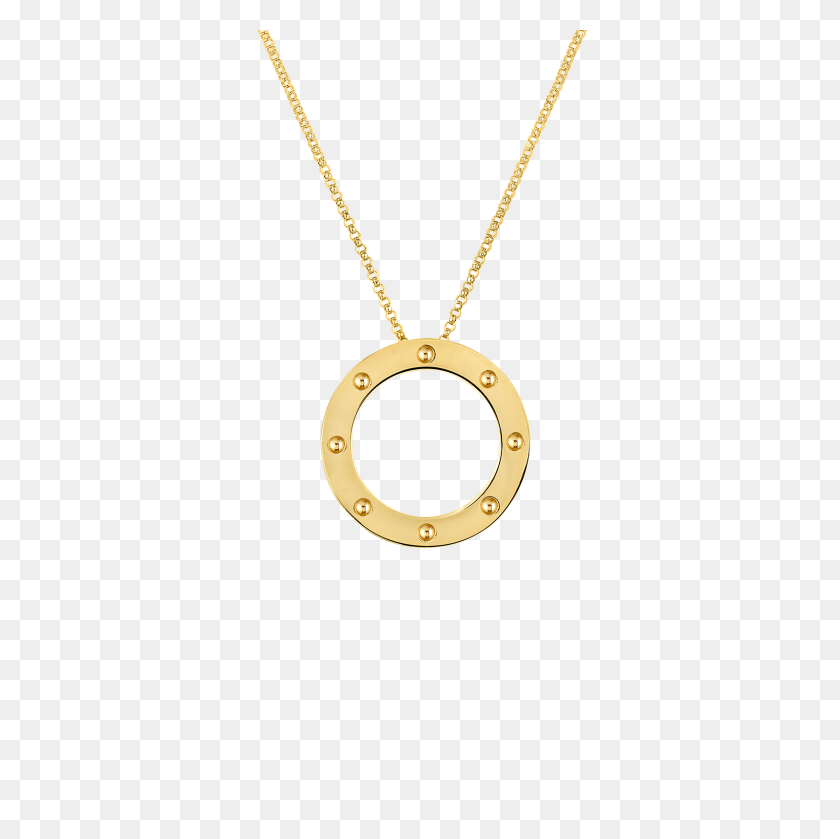 1600x1599 Roberto Coin's Gold Circle Pendant From Pois Moi Collection - Gold Circle PNG