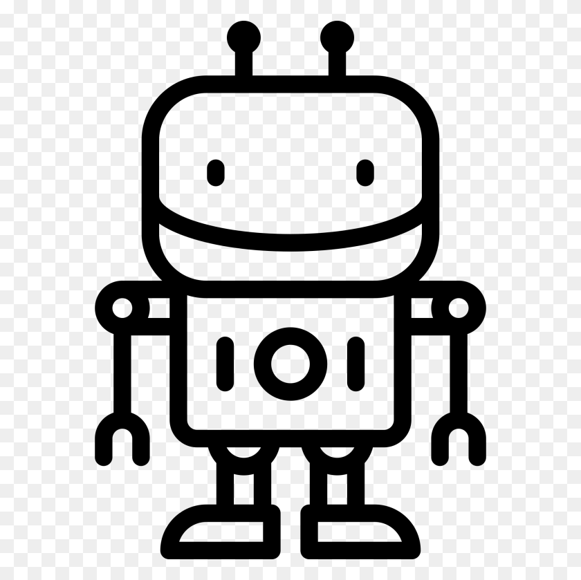 2000x2000 Robot - Robot Black And White Clipart
