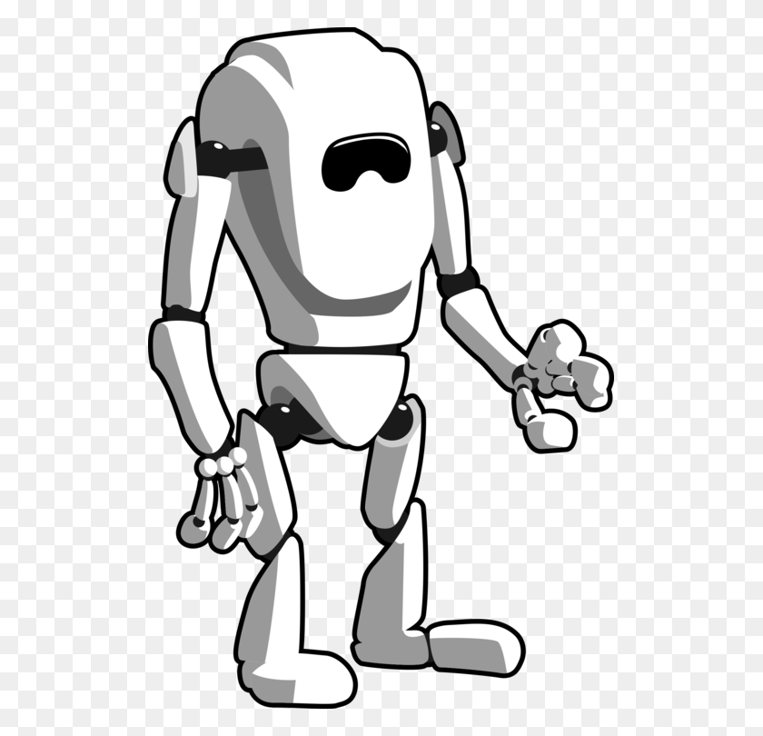 513x750 Robot Black And White Android Art - Sink Clipart Black And White