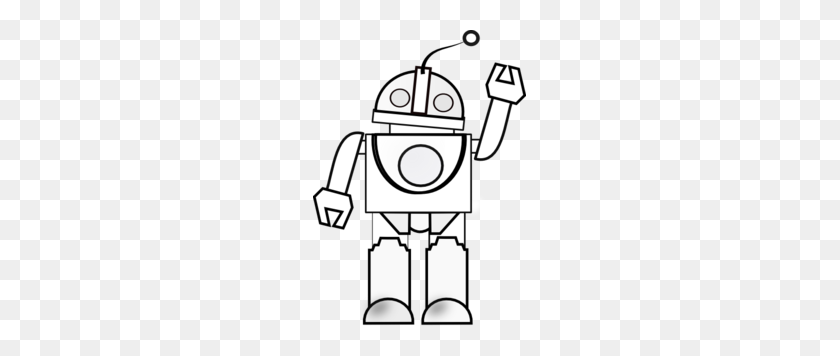 213x296 Robot Black And White Clipart - Village Clipart Black And White