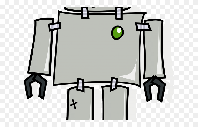 640x480 Robot Clipart - Robot Clipart Black And White